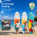 Overmont Inflatable Paddle Board 10'7" x 33" x 6", Extra Wide SUP for Adults & Beginners, 350 lb Stand Up Paddle Board with Adjustable Paddle, Pump, 3 Fins, Leash, Backpack & Repair Kit 🍁 All In One Marketplace Canada