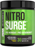 NITROSURGE Pre Workout Supplement - Endless Energy, Instant Strength Gains, Clear Focus, Intense Pumps - Nitric Oxide Booster & Preworkout Powder with Beta Alanine - 30 Servings, Pineapple 🍁 All In One Marketplace Canada