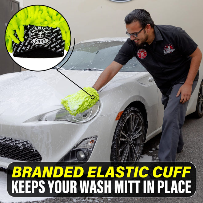 Chemical Guys Chenille Premium Scratch-Free Microfiber Wash Mitt Green, Great for Cars, Trucks, SUVs, RVs & More (2 Pack) 🍁 All In One Marketplace Canada