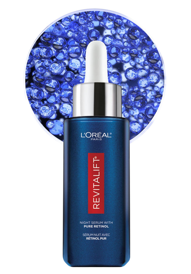 L'Oreal Paris 0.3% Pure Retinol Serum for Face, Night Serum Visibly Reduces the Look of Deep Wrinkles & Smoothes Texture, Revitalift Derm Intensives, 30ml 🍁 All In One Marketplace Canada