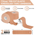 CKeep Kinesiology Tape, Original Cotton Elastic Athletic Tape 2Rolls, Beige 🍁 All In One Marketplace Canada