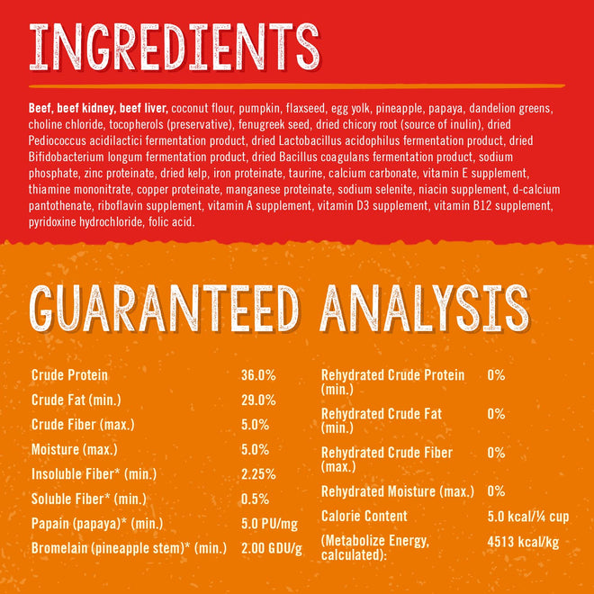 Stella & Chewy's Stella's Solutions Digestive Support Grass-Fed Beef Dinner Morsels Freeze-Dried Raw Dog Food, 368g 🍁 All In One Marketplace Canada