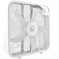 Genesis 20" Box Fan, 3 Settings, Max Cooling Technology, Carry Handle, White (G20BOX-WHT) 🍁 All In One Marketplace Canada