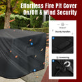SHINESTAR Fire Pit Cover Square 32" x 32" x 24" - 600D Heavy Duty Waterproof & Windproof Outdoor Firepit Table Cover with Double Drawstrings for 28-32 Inch Square Fire Pits - Black 🍁 All In One Marketplace Canada