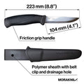 Morakniv Companion Fixed Blade Outdoor Knife with Sandvik Stainless Steel Blade, Black, 4.1-Inch 🍁 All In One Marketplace Canada