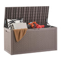 VEVOR Outdoor Storage Box, 100 Gallon Resin Deck Box, Backyard Outside Toy and Towel Storage Cabinet Waterproof, for Patio Furniture Cushions, Garden Tools, Pool Supplies & Package Delivery 🍁 All In One Marketplace Canada
