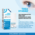 Thea Hyabak Eye Drops - Hyaluronic Acid for Dry Eyes, Contact Lens Moisturizing Lubricant, Occasional Dry Eye, Digital Device Use, Ideal for Extended Screen Use - 10 ml (300 Drops) 🍁 All In One Marketplace Canada