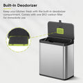 EKO Kitchen Compost Bin, 7L / 1.85 Gal Stainless Steel with Removable Inner Bucket and Deodorizer Compartment, 2-in-1 Countertop Compost Bin with Lid, Food Waste Caddy for Kitchen (MMT & Black Finish) 🍁 All In One Marketplace Canada