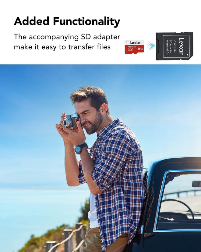 Lexar E-Series 128GB Micro SD Card 2 Pack, microSDXC UHS-I Flash Memory Card with Adapter, 100MB/s, C10, U3, A1, V30, Full HD, 4K UHD, High Speed TF Card 🍁 All In One Marketplace Canada