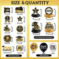 Graduation Decorations 2026 Black Gold 35PCS, Pre-Strung Congrats Grad Banner, Class of 2026 Backdrop, Balloons, Hanging Swirls, Graduation Party Decorations,PRE-ASSEMBLED 🍁 All In One Marketplace Canada