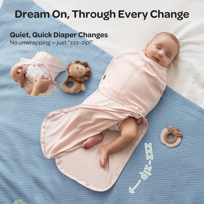Momcozy Baby Swaddle, Quiet Fastener Swaddle Suitable for Infant 0-3 Months, New-Parent-Friendly Sleep Sack, Reduce Startle Reflex, Newborn Boys Girls Registry Essentials, 2-Pack, Bloom 🍁 All In One Marketplace Canada
