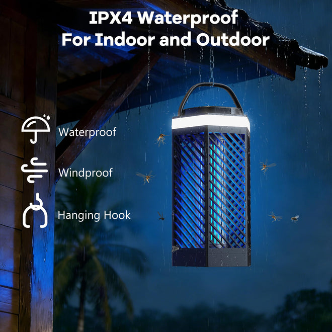 REOGLE Bug Zapper Outdoor Indoor, Rechargeable Mosquito Zapper with 8000mAh Battery & LED Night Light, USB Charging Electric Fly Zapper, Portable Fly Trap Fly Killer for Patio, Backyard, Garden 🍁 All In One Marketplace Canada