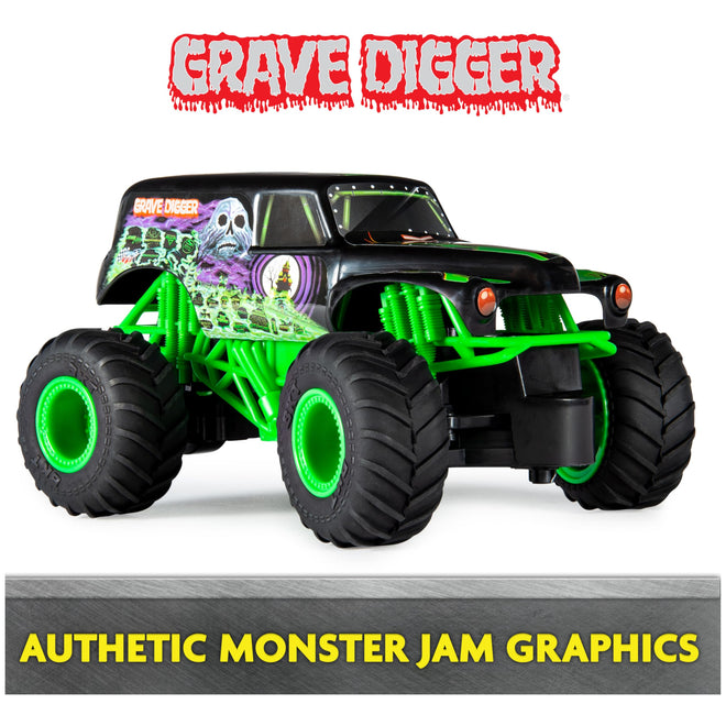 Monster Jam , Official Grave Digger Remote Control Monster Truck Toy, 1:24 Scale, 2.4 GHz, for Ages 4 and Up 🍁 All In One Marketplace Canada