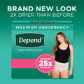 Depend FIT-FLEX Adult Incontinence Underwear for Women, Maximum Absorbency, L, Blush, 28 Count 🍁 All In One Marketplace Canada