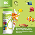AAwipes Aquarium Ammonia Test Strips 8-in-1 | 50 Strips | Quick & Accurate Water Testing for Freshwater & Saltwater Tanks -Test pH, Carbonate, Alkalinity, Hardness, Chlorine, Nitrite, etc. (K02-50) 🍁 All In One Marketplace Canada