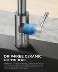 FORIOUS Kitchen Faucets, Brushed Nickel Kitchen Sink Faucet with Pull Down Sprayer, Commercial Kitchen Faucet Stainless Steel, Classic Single Handle Pull Out Sink Faucets for RV Laundry Utility Room 🍁 All In One Marketplace Canada