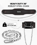DMoose Dip Belt for Weightlifting, Weight Belt with Chain for Pullup, Gym Lifting Belt for Powerlifting, Squat, Bodybuilding, Heavy Duty Steel, Workout Belt with Comfortable Neoprene Support 🍁 All In One Marketplace Canada