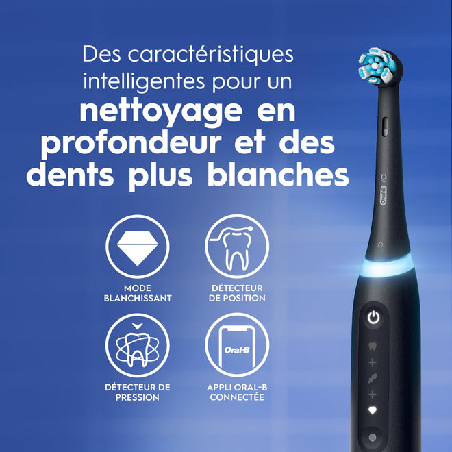 Oral-B iO Series 5 Limited Electric Toothbrush with (3) Brush Head, Rechargeable, Black 🍁 All In One Marketplace Canada