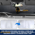 EcoNour Car Windshield Sun Shade with Storage Pouch | Durable 240T Material Car Sun Visor for UV Rays, Sun Heat Protection | Car Interior Accessories for Sun Heat | Medium Plus (64 inches x 34 inches) 🍁 All In One Marketplace Canada