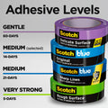 Scotch Painter’s Tape ScotchBlue Original Painter's Tape, Multi-Surface, 36 mm (4 Rolls) - 2090-1.41 Inch X 60 Yards, Blue (2090-36EP4) 🍁 All In One Marketplace Canada
