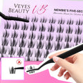 VEYESBEAUTY Lash Clusters Eyelashes Cluster Lashes Extensions Newbie's Five-Second Layered Eyelash Clusters False Eyelashes Wispy Mixed Length Fluffy(Manga, 8-16mm) 🍁 All In One Marketplace Canada