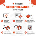 WHOOSH! Screen Shine Duo – Safe & Streak Free Electronics Cleaner for TV, OLED, MacBook, Laptop, Monitor and Car – Eyeglass Cleaner with 100ml + 8ml Bottles and 2 Microfiber Cloths 15x15 cm 🍁 All In One Marketplace Canada