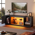 Bestier 57 inch TV Stand for 65 Inch TV, Black Entertainment Center 🍁 All In One Marketplace Canada