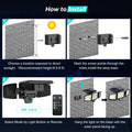 Solar Motion Sensor Outdoor Lights - 2500LM Bright LED Security Flood Light - Adjustable 3 Head Night Lighting Solar Powered IP65 Waterproof with Remote for Outside Garage Yard 🍁 All In One Marketplace Canada