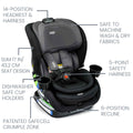 Britax Poplar Convertible Car Seat, Slim 17" Design — Stone Onyx 🍁 All In One Marketplace Canada