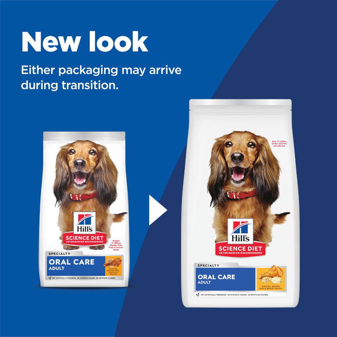 Hill's Science Diet Adult Oral Care Chicken, Rice & Barley Recipe Dry Dog Food 1.81 kg Bag 🍁 All In One Marketplace Canada