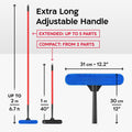 Tyroler 2-in-1 High Window Cleaning Tool | Window Squeegee Extendable with 30-205CM 5 Part Handle | Perfect Window Cleaning & Washing Kit (Black - Rubber) 🍁 All In One Marketplace Canada