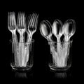 Plastic Forks and Spoons Set - (Bulk Pack 360 Pcs) Clear Plastic Cutlery Utensils Heavy Duty, 180 Forks and 180 Spoons, Silverware Sets for Party Supplies, Dinners, Take-Out, Catering, Food Services 🍁 All In One Marketplace Canada
