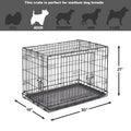 MidWest Homes for Pets 30-Inch New World Crate for Medium Breeds, 21-40 lbs, Double Door Folding Dog Crate, Leak-Proof Tray & Secure Latches, Portable, Durable & Easy to Assemble 🍁 All In One Marketplace Canada