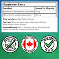 PrizMAG Pure Magnesium Bisglycinate, Magnesium Glycinate, 380mg of Mag Per Serving | Supports Muscle & Bone Health - Gentle on Digestion & High Absorption | Made in Canada - 120 Capsules 🍁 All In One Marketplace Canada