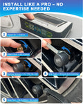 Flydew RV Tire Pressure Monitoring System (TPMS) - TPMS sensors Set of 4 | Solar/USB Charger | LCD Display | for RV/Truck/SUV/MPV/Sedan | TPMS Kit 🍁 All In One Marketplace Canada