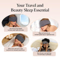 Kitsch Satin Sleep Mask - Eye Masks for Sleep, Softer Than Silk Satin Sleeping Mask Blindfold and Sleep Masks for Women and Men, Eye Care Travel Essentials - Charcoal Black 🍁 All In One Marketplace Canada