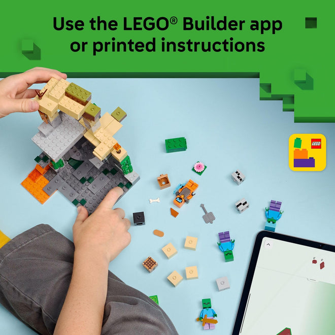LEGO Minecraft Zombie Dungeon Building & Pretend Play Toy for Boys & Girls - Video Game Playset & Toy Figures for Kids, Ages 8+ - W/Wandering Wastelands Minifigure - Gift Idea for Birthdays - 21587 🍁 All In One Marketplace Canada