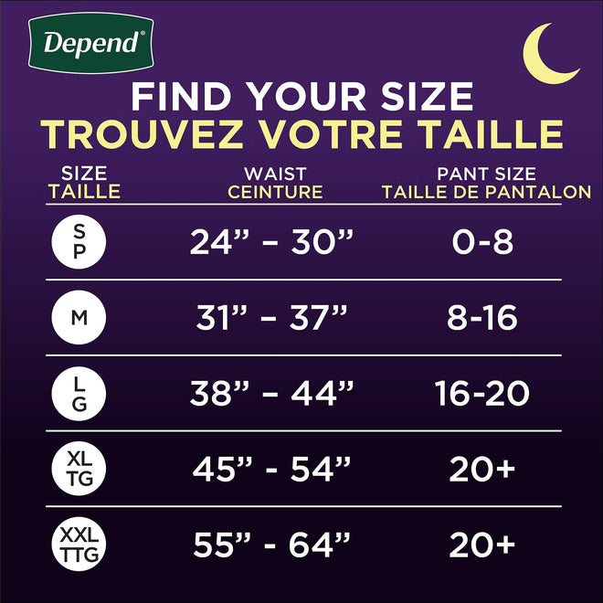 Depend Night Defense Adult Incontinence Underwear for Women, Disposable, Overnight, Large, Blush, 56 Count 🍁 All In One Marketplace Canada