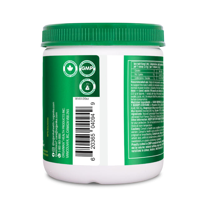Organika Mind Calm Powder- with Magnesium Bisglycinate, L-Theanine, GABA, Inositol- Promotes Relaxation and Calm without Drowsiness- Acai Lemonade Flavour- 216g 🍁 All In One Marketplace Canada