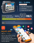 ROVE R2-4K DUAL Dash Cam Front and Rear, STARVIS 2 Sensor, FREE 128GB Card Included, 5G WiFi - up to 20MB/s Fastest Download Speed with App, 4K 2160P/FHD Dash Camera for Cars, 3" IPS, 24H Parking Mode 🍁 All In One Marketplace Canada