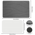 Ceecysaa 80x50cm Stone Bath Mat, Diatomaceous Earth Quick Dry Non Slip, Dark Gray 🍁 All In One Marketplace Canada