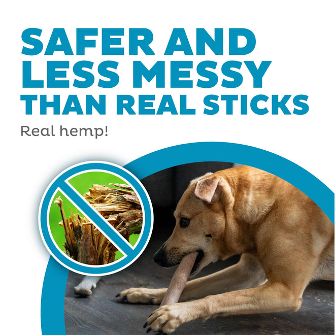 Outward Hound Dogwood Wood Durable Dog Chew Toys, Real Wood & Calming Hemp, 2-Pack, Medium 🍁 All In One Marketplace Canada