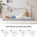 Tri-Fold Memory Foam Mattress, 4 inch Single Folding Mattress with Collapsible and Washable Cover, Travel and Guest Mat, 75"×25"×4", Grey 🍁 All In One Marketplace Canada