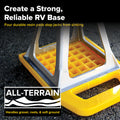 Camco RV Stabilizing Jack Pads, Helps Prevent Jacks from Sinking, 6.5 Inch x 6.5 Inch Pad - 4 Pack (44595), Yellow 🍁 All In One Marketplace Canada