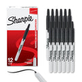Sharpie Retractable Permanent Markers, Fine Point, Black, 12 Count 🍁 All In One Marketplace Canada
