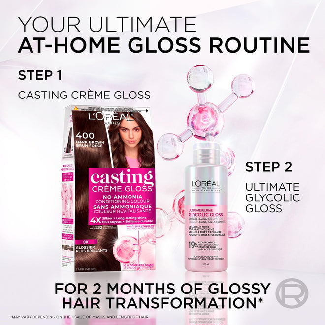 L'Oréal Paris Casting Crème Gloss Hair Dye, 300 Darkest Brown, Semi permanent Hair Color with Hair Gloss, 1 Kit (Pack of 2) 🍁 All In One Marketplace Canada