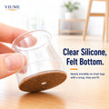 32 Pcs Chair Leg Floor Protectors for Hardwood Floors Silicone Covers to Protect Wood Tile Floors Felt Pads Furniture Leg Caps Anti-Scratch Reduce Noise (Fit:1.3"-2") 🍁 All In One Marketplace Canada