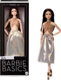Mattel Barbie Basics Model Collector Fashion Doll 06 with Brunette Hair, Shimmery Golden Skirt & Halter, Universal-fit Fashions, Posable Body 🍁 All In One Marketplace Canada