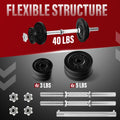 Yes4All Adjustable Cast Iron Dumbbell Set with Connector, 40 lb Combo, Black, Converts to Barbell for Home Gym 🍁 All In One Marketplace Canada