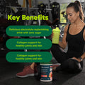 Organika Canadian-Made Electrolytes + Enhanced Collagen - Strawberry Peach Flavour - Sugar-Free Hydration | 5g Protein + 100% of Daily Vitamin C - 360g, 30 Servings 🍁 All In One Marketplace Canada